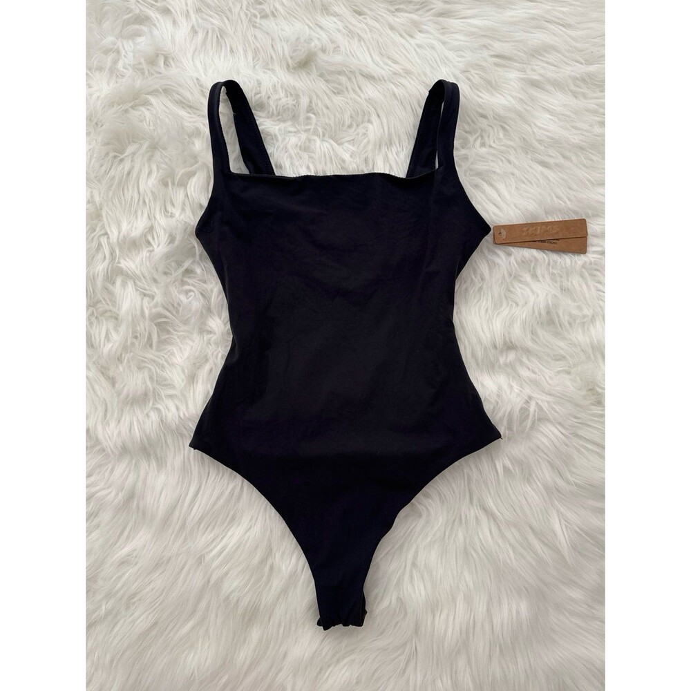 Skims Fits Everybody Square Neck Bodysuit Onyx Size XS